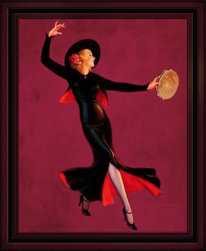 In The Spotlight by Edward Mason Eggleston Old Masters Art Deco Reproduction